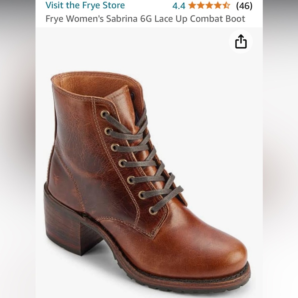 Frye Sabrina leather lace up ankle boot 6.5 - Picture 13 of 16
